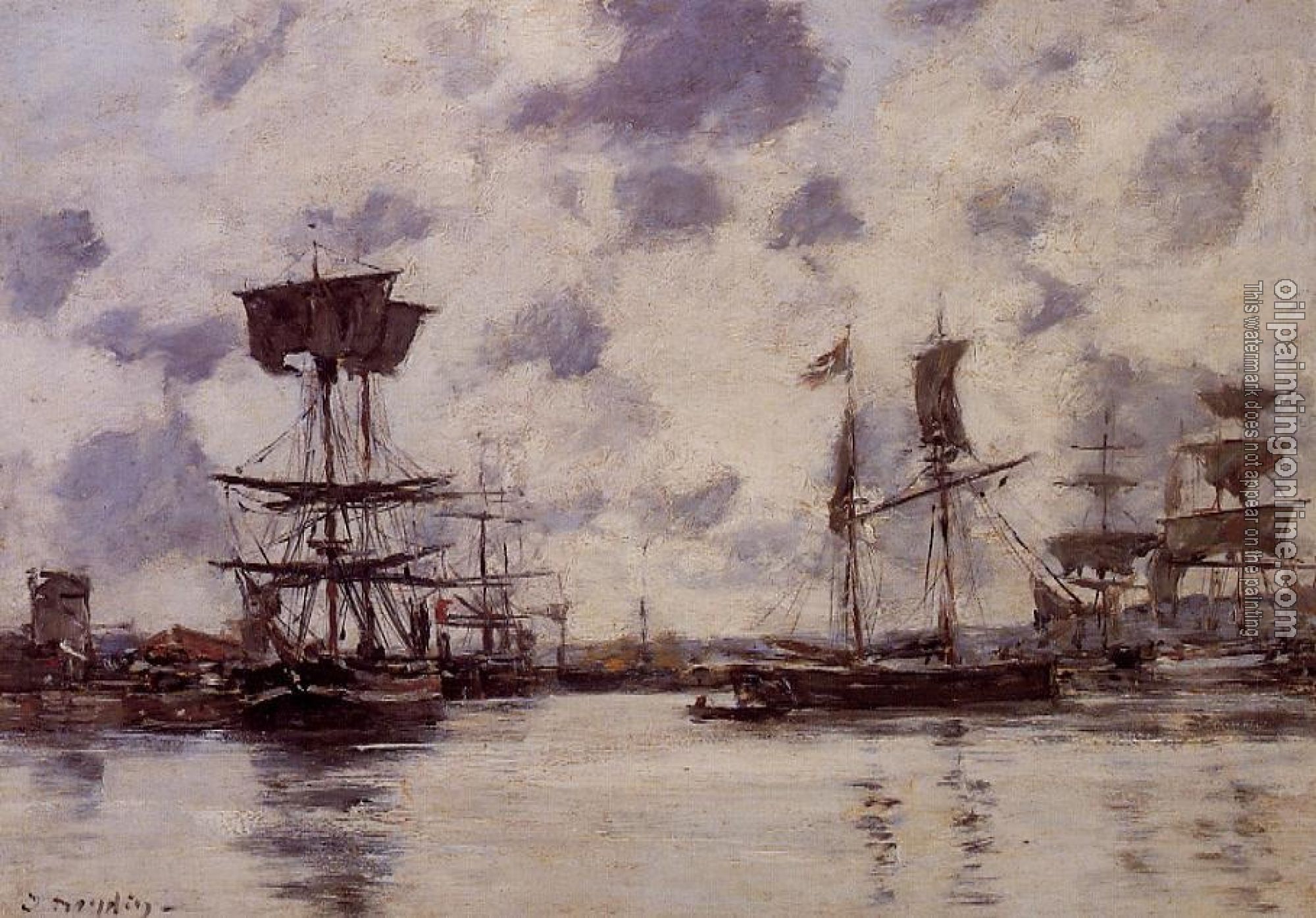 Boudin, Eugene - Sailing Boats at Anchor